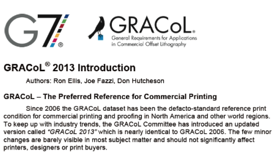 印刷标准GRACOL2006和GRACOL2013的差异